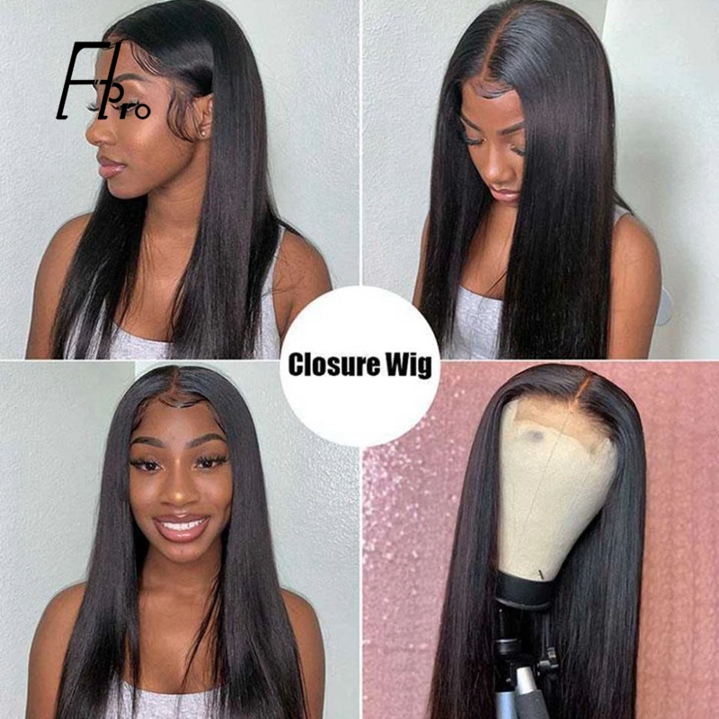 HD Lace Wig 4x4 Closure Wig Straight Skin Melt Virgin Hair Wig